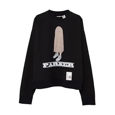 Maison Mihara Yasuhiro FW23 Oversized Letter Hoodie Black Mens Pullover Sweatshirt A11HD723-BLACK