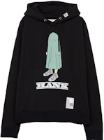 Maison Mihara Yasuhiro FW23 Oversized Letter Hoodie Black Mens Pullover Sweatshirt A11HD723-BLACK Maison Mihara Yasuhiro FW23 Oversized Letter Hoodie Black Mens Pullover Sweatshirt A11HD723-BLACK