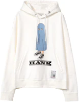 Maison Mihara Yasuhiro FW23 Oversized Letter Hoodie White Pullover A11HD723-WHITE Maison Mihara Yasuhiro FW23 Oversized Letter Hoodie White Pullover A11HD723-WHITE