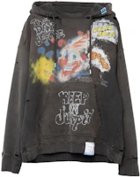 Maison Mihara Yasuhiro FW23 Smiley Hoodie Oversized Pullover Black Vintage Menswear A11HD591-BLACK Maison Mihara Yasuhiro FW23 Smiley Hoodie Oversized Pullover Black Vintage Menswear A11HD591-BLACK