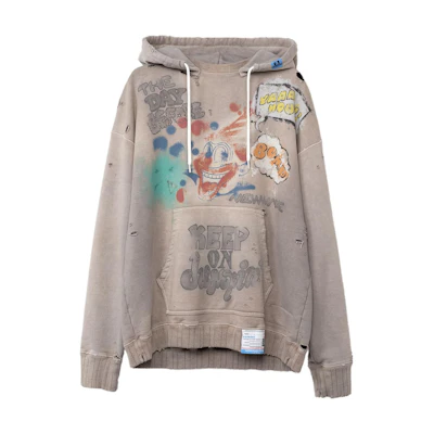 Maison Mihara Yasuhiro FW23 Souvenir Skull Print Zip Jacket Blue Menswear J11BL061-BLUE