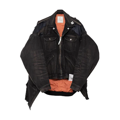 Maison Mihara Yasuhiro FW24 Retro Layered Denim Jacket Black J13BL121-BLACK