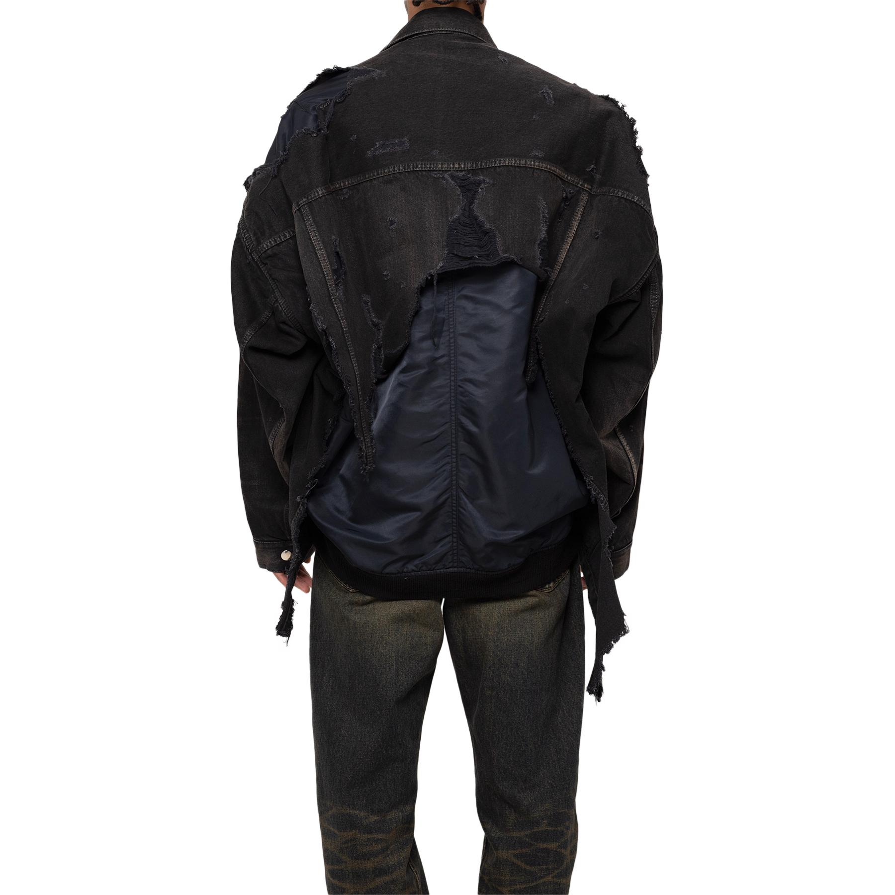 Maison Mihara Yasuhiro FW24  Retro Layered Denim Jacket Black J13BL121-BLACK 圖 5