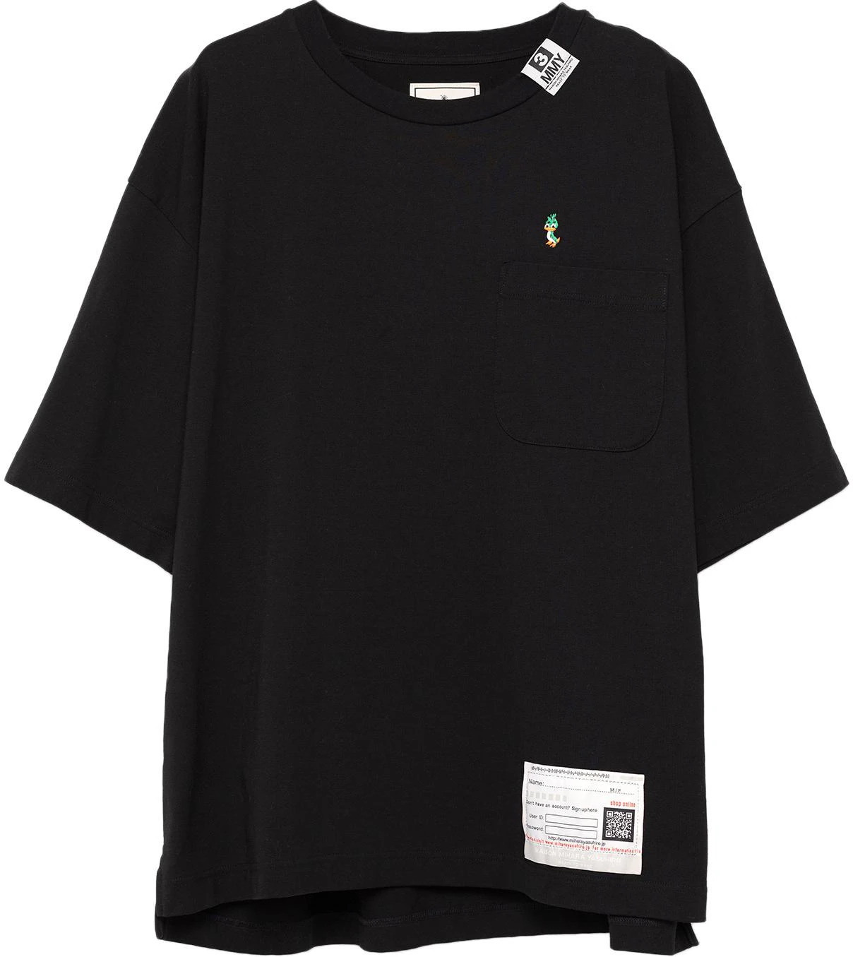 maison-mihara-yasuhiro-fw-24-animal-embroidery-black-casual-crewneck-t-shirt-men-s-a13-ts-631-black