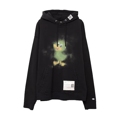 Maison Mihara Yasuhiro FW24 Cartoon Print Black Hoodie Casual Long Sleeve A13HD661-BLACK
