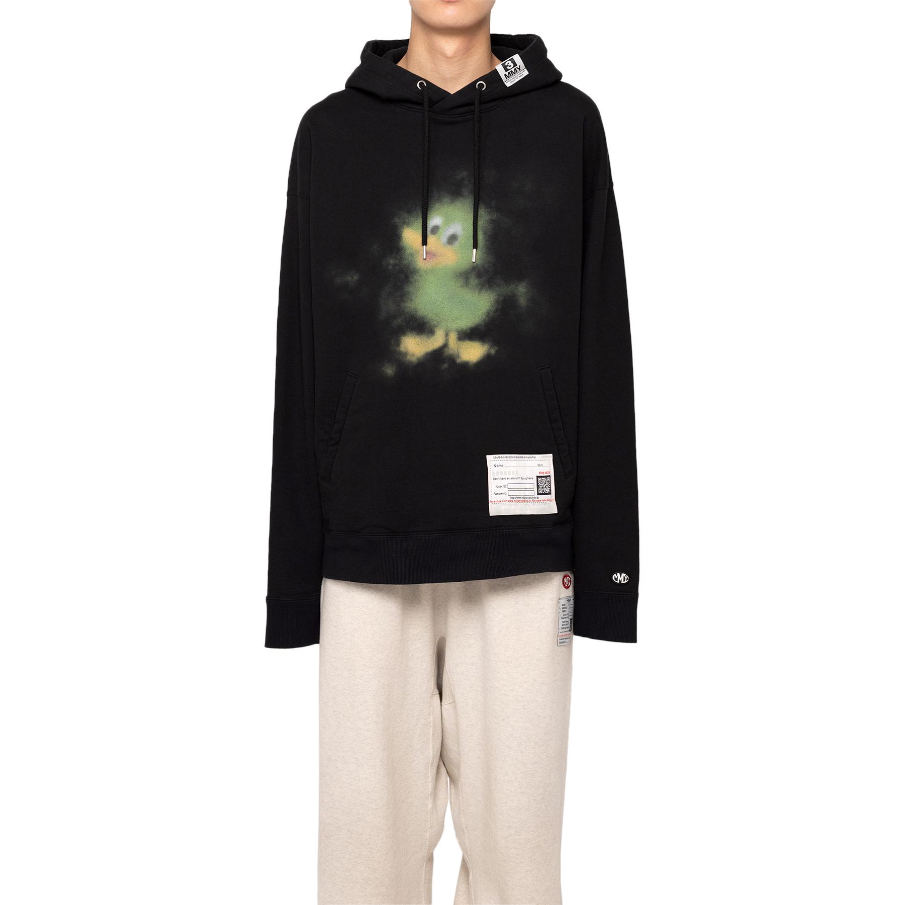 Maison Mihara Yasuhiro FW24 Cartoon Print Black Hoodie  Casual Long Sleeve A13HD661-BLACK 圖 4