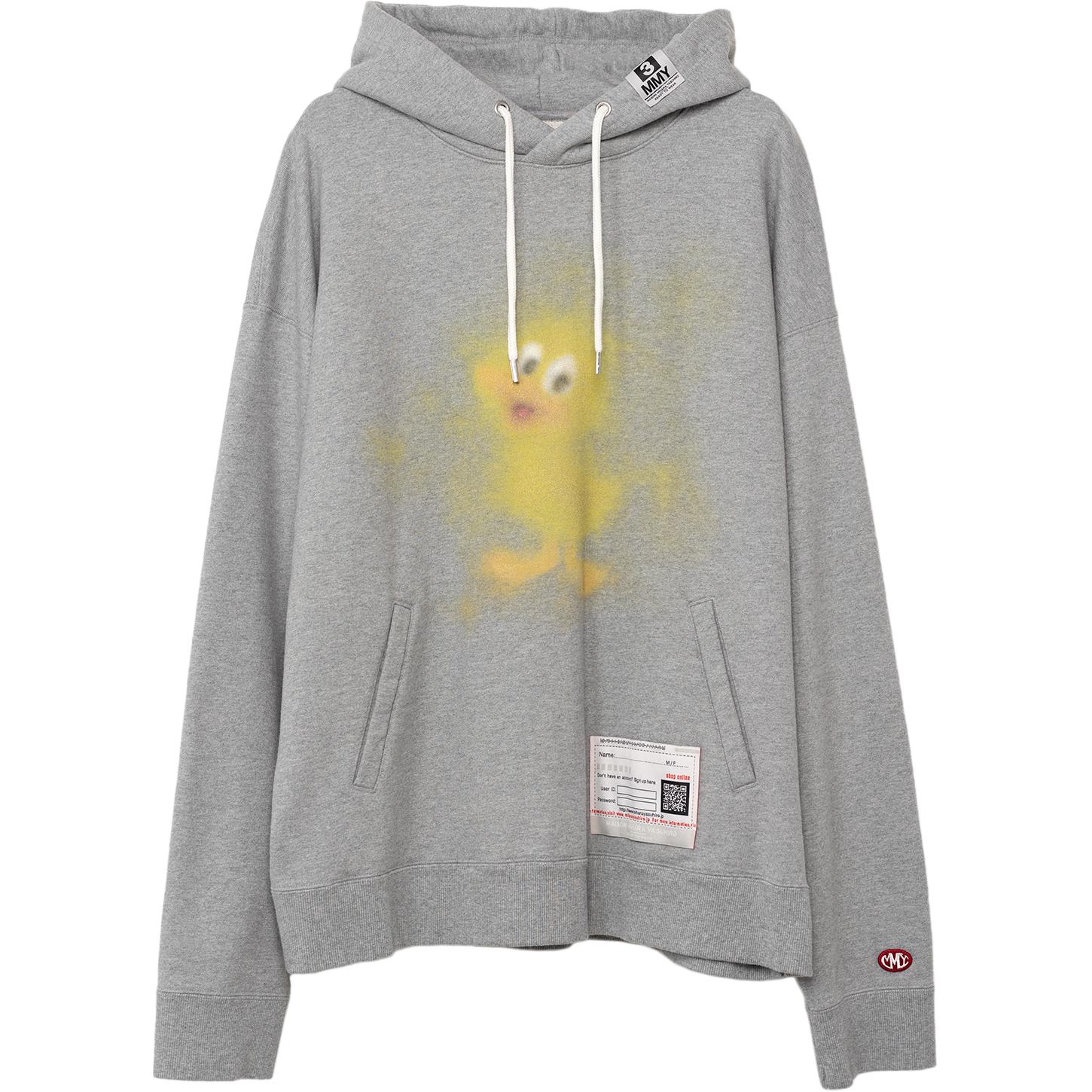 Maison Mihara Yasuhiro FW24 Cartoon Print Hoodie White Casual Sweatshirt A13HD661-WHITE