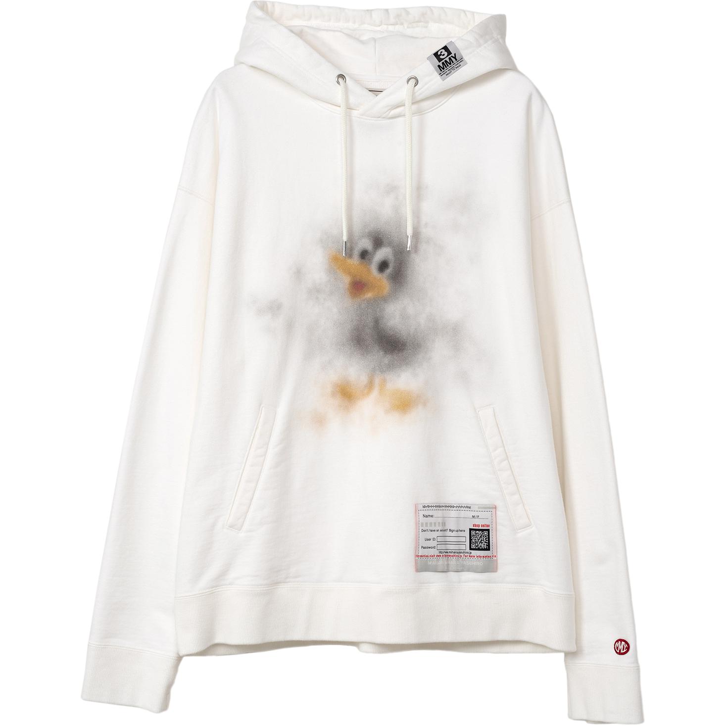 Maison Mihara Yasuhiro FW24 Embroidered Animal Hoodie White Casual Long Sleeve A13HD651-WHITE