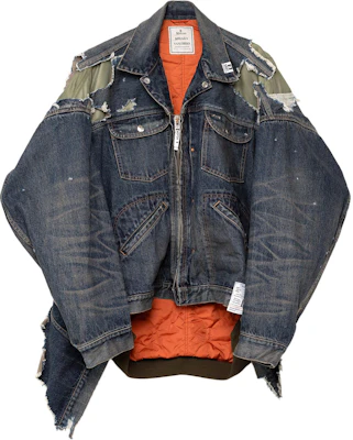 Chaqueta Denim con Cremallera en Capas Maison Mihara Yasuhiro FW24 Hombre Vintage Indigo J13BL121-INDIGO Buy Chaqueta Denim con Cremallera en Capas Maison Mihara Yasuhiro FW24 Hombre Vintage Indigo J13BL121-INDIGO