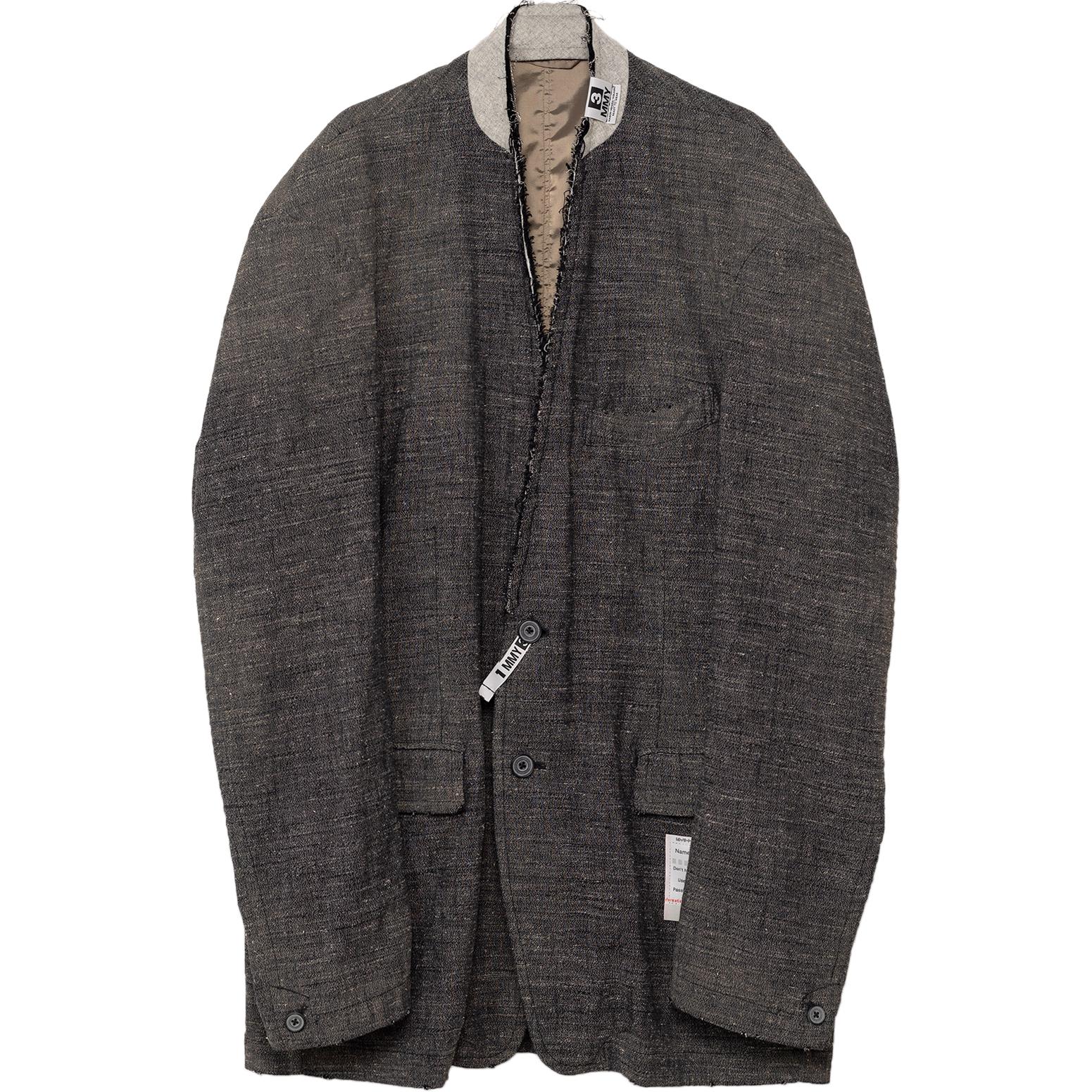 Maison Mihara Yasuhiro FW24 Oversized Faded Distressed Hoodie Men Black A13HD542-BLACK