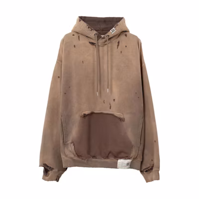 Maison Mihara Yasuhiro FW24 Oversized Faded Distressed Hoodie Yellow Men A13HD542-YELLOW