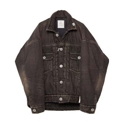 Maison Mihara Yasuhiro FW24 Vintage Distressed Button-Up Jacket Black A13BL026-BLACK