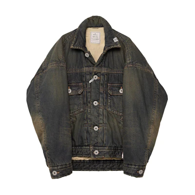 Maison Mihara Yasuhiro FW24 Vintage Loose Fit Indigo Long Sleeve Jacket Mens. A13BL026-INDIGO