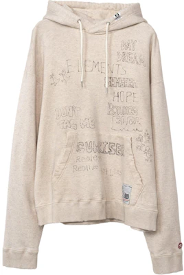 Sudadera Blanca Vintage Maison Mihara Yasuhiro FW24 con Estampado y Efecto Desgastado J13HD722-WHITE Buy Sudadera Blanca Vintage Maison Mihara Yasuhiro FW24 con Estampado y Efecto Desgastado J13HD722-WHITE