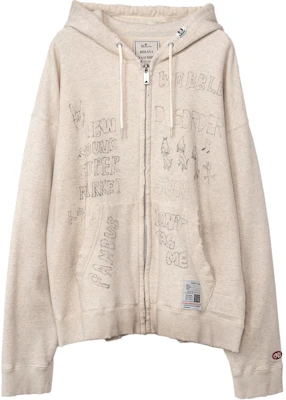 Sudadera con capucha blanca Maison Mihara Yasuhiro FW24 Vintage Print Distressed Hombre J13PK721-WHITE Buy Sudadera con capucha blanca Maison Mihara Yasuhiro FW24 Vintage Print Distressed Hombre J13PK721-WHITE