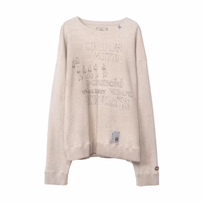 Maison Mihara Yasuhiro FW24 White Distressed Crewneck Sweatshirt Fashion A13PO582-WHITE