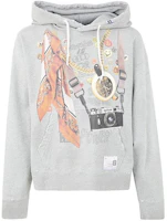 Maison Mihara Yasuhiro Geometric Pattern Hoodie Gray Long Sleeve Pullover A10HD621-GREY Maison Mihara Yasuhiro Geometric Pattern Hoodie Gray Long Sleeve Pullover A10HD621-GREY