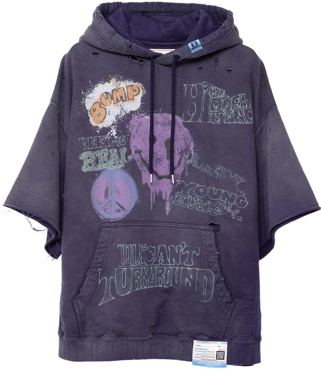 maison-mihara-yasuhiro-graffiti-print-distressed-purple-short-sleeve-hoodie-a11-hd-592-purple