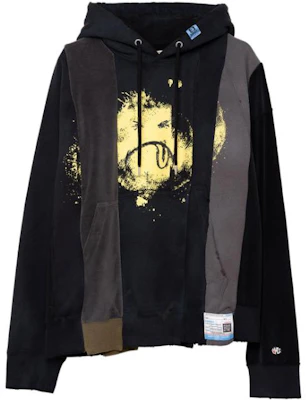 Maison Mihara Yasuhiro 拼色圖案連帽上衣 黑色 男款 A11HD571BLACK Buy Maison Mihara Yasuhiro 拼色圖案連帽上衣 黑色 男款 A11HD571BLACK