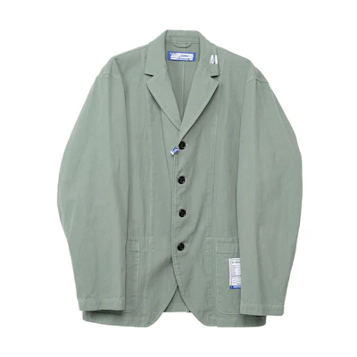 Maison Mihara Yasuhiro Grey Logo Patch Zip-Up Hoodie Jacket Long Sleeve J11PK511-GRAY