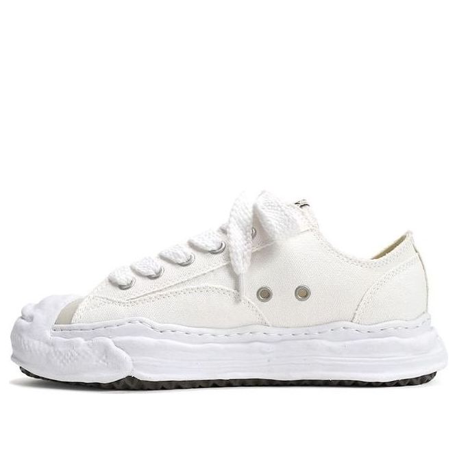 Lookbook Maison Mihara Yasuhiro Hank OG Sole Kanvas Rendah 'Putih' A05FW702-WHITE