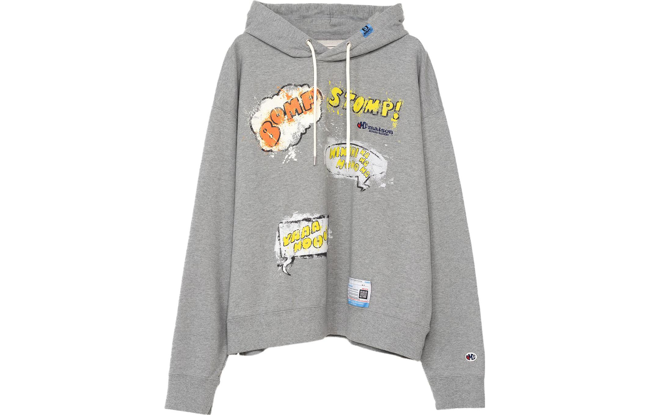 Maison Mihara Yasuhiro Letter Graphic Combined Hoodie White Long Sleeve A11HD601-WHITE