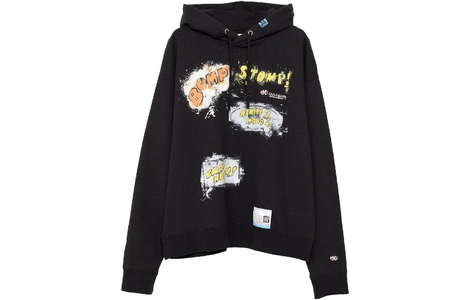 Maison Mihara Yasuhiro Letter Print Hoodie Unisex Black B10HD591-BLAC
