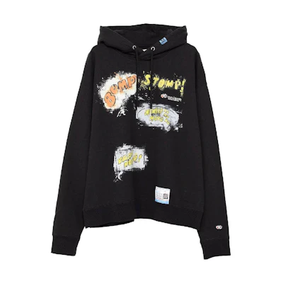 Maison Mihara Yasuhiro Letter Print Hoodie Unisex Black B10HD591-BLAC