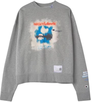 Maison Mihara Yasuhiro Letter Print Loose Fit Crewneck Sweatshirt Grey Mens A10PO723-GRAY Maison Mihara Yasuhiro Letter Print Loose Fit Crewneck Sweatshirt Grey Mens A10PO723-GRAY