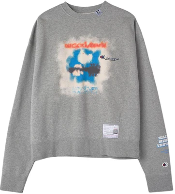 Maison Mihara Yasuhiro 灰色字母印花寬鬆圓領長袖男士上衣 A10PO723-GRAY Buy Maison Mihara Yasuhiro 灰色字母印花寬鬆圓領長袖男士上衣 A10PO723-GRAY