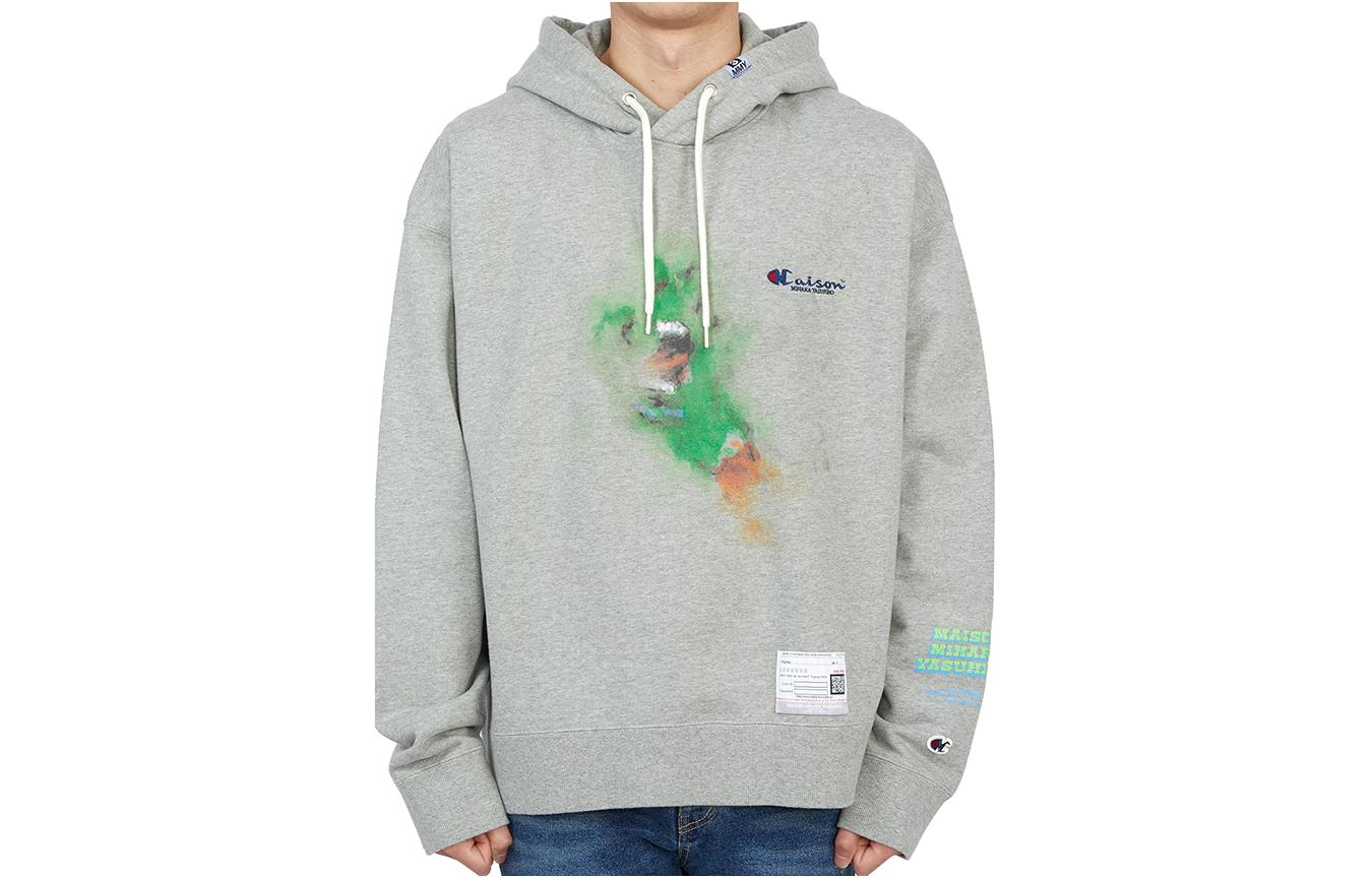 Maison Mihara Yasuhiro Letter Print Oversized Hoodie Black G12HD054-BLACK