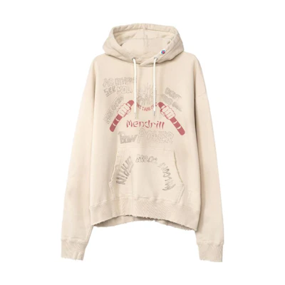 Maison Mihara Yasuhiro Letter Print Oversized White Crewneck Sweatshirt - Men C10PO502-WHITE