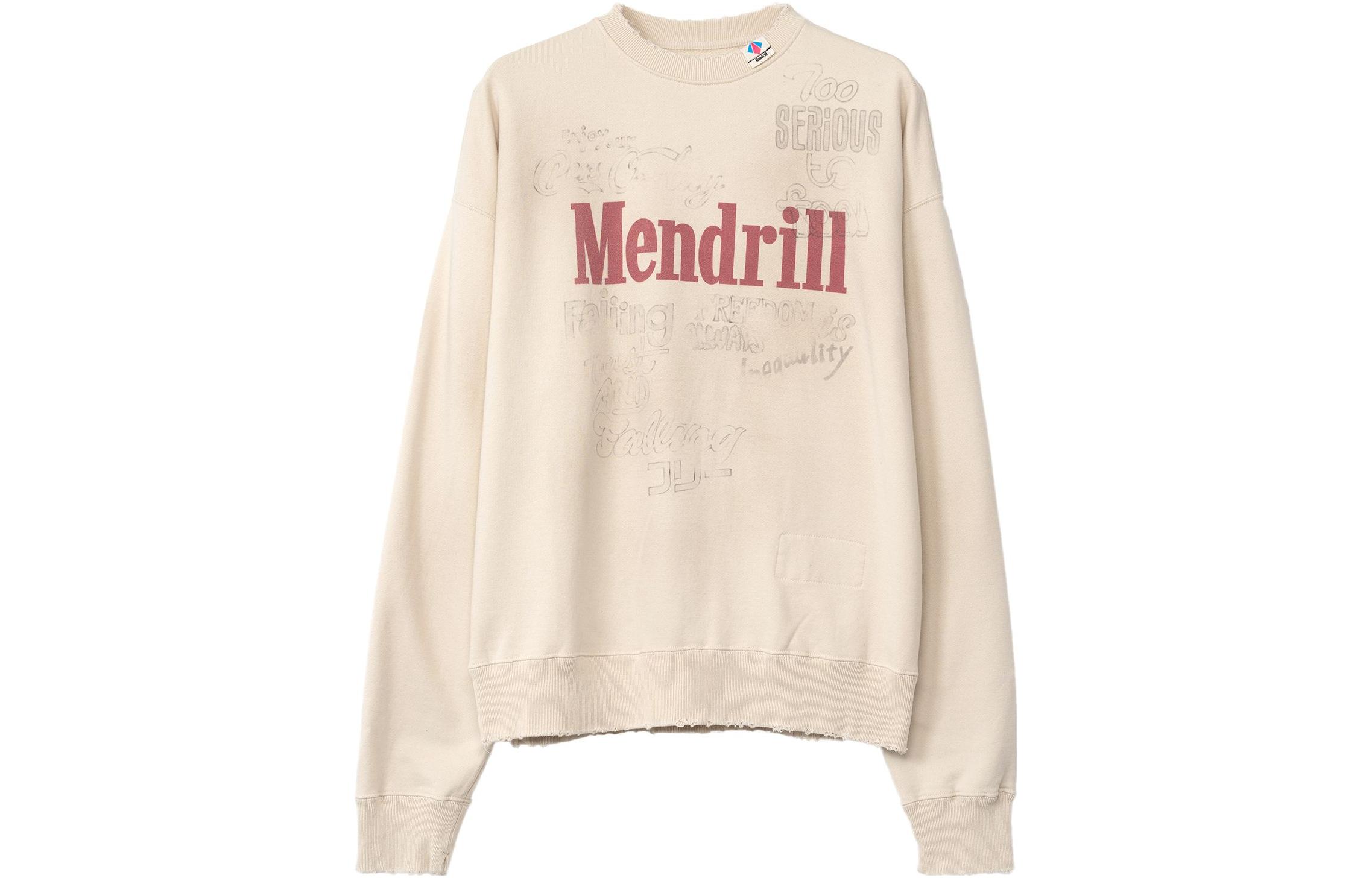 Maison Mihara Yasuhiro Letter Print Pullover Sweatshirt Black A11PO602BLACK