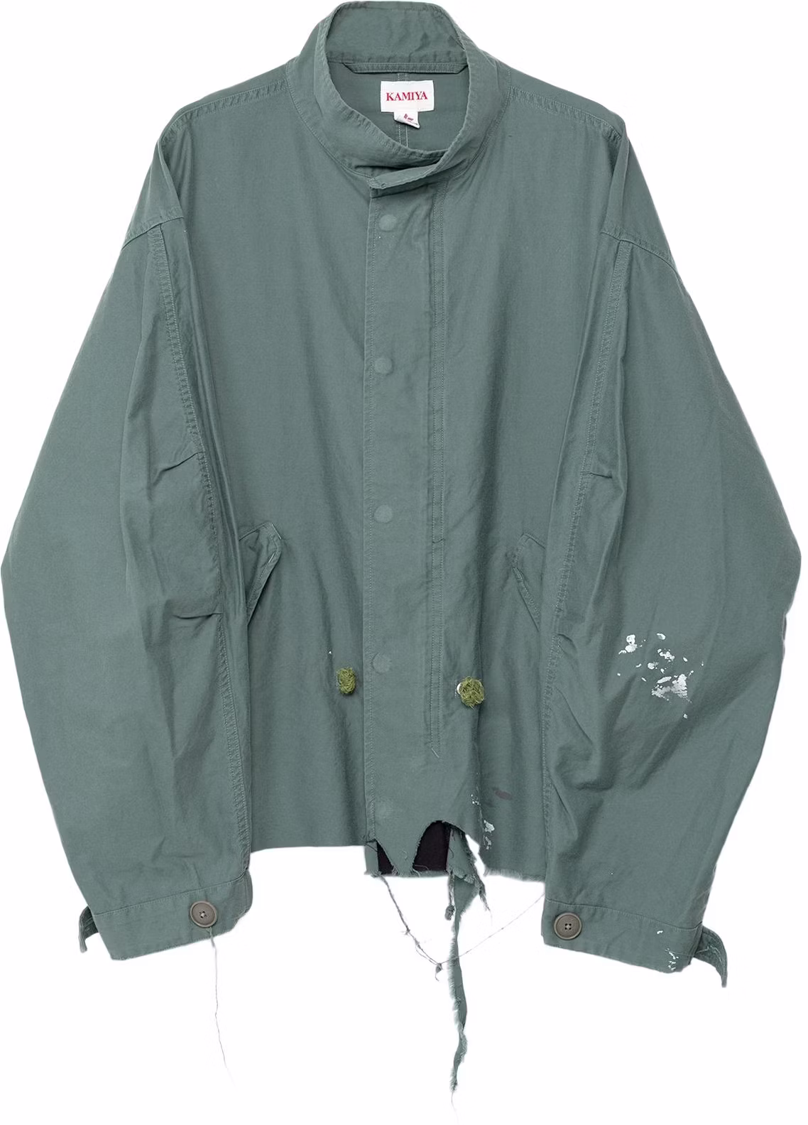 maison-mihara-yasuhiro-loose-fit-green-stand-collar-jacket-g12-jk-014-green