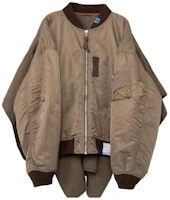Maison Mihara Yasuhiro Loose-Fit Zip Jacket Khaki Color A11BL052-KHAKI Maison Mihara Yasuhiro Loose-Fit Zip Jacket Khaki Color A11BL052-KHAKI