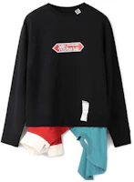 Maison Mihara Yasuhiro Mihara Yasuhiro Black Crewneck Letter Print Long Sleeve Sweatshirt 1320629M12505 Maison Mihara Yasuhiro Mihara Yasuhiro Black Crewneck Letter Print Long Sleeve Sweatshirt 1320629M12505
