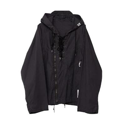 Maison Mihara Yasuhiro Mihara Yasuhiro Black Striped V-Neck Loose Fit Stadium Jacket A12CT062-BLACK