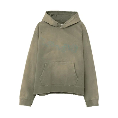 Maison Mihara Yasuhiro Mihara Yasuhiro Destroyed Printed Hoodie White Letter Logo Pullover G11HD040-WHITE