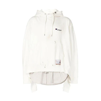 Maison Mihara Yasuhiro Mihara Yasuhiro FW22 Oversized Spliced Hoodie Black () A09HD601