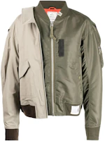 Maison Mihara Yasuhiro Mihara Yasuhiro FW22 Patchwork Zipper Jacket Green Menswear A08BL051 Maison Mihara Yasuhiro Mihara Yasuhiro FW22 Patchwork Zipper Jacket Green Menswear A08BL051
