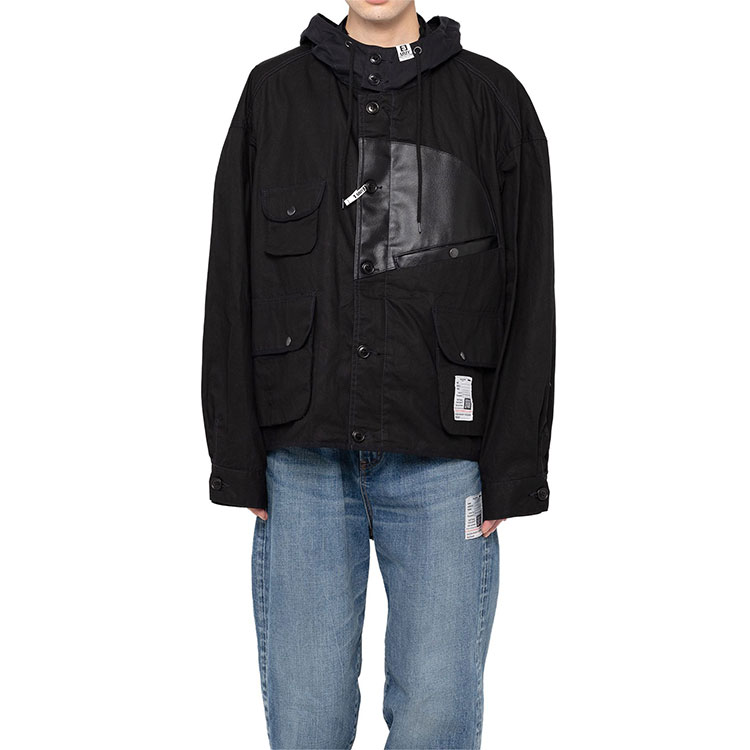 Maison Mihara Yasuhiro Mihara Yasuhiro FW23 Black Hoodie Jacket with Back Pocket Design J11BL041-BLACK 圖 4
