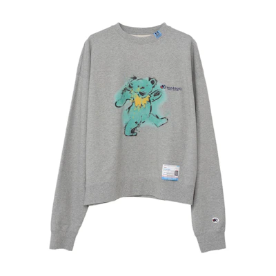 Maison Mihara Yasuhiro Mihara Yasuhiro FW23 Cartoon Bear Print Crewneck Sweatshirt Black () A11PO713-BLACK