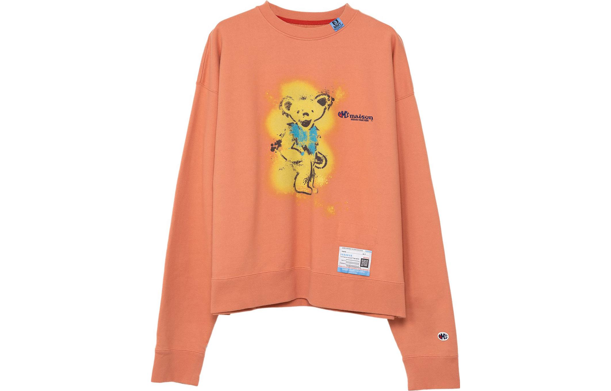 Maison Mihara Yasuhiro Mihara Yasuhiro FW23 Distressed Hand-Painted Crewneck Sweatshirt Black J12PO523-BLACK