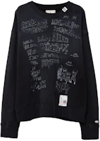 Maison Mihara Yasuhiro Mihara Yasuhiro FW23 Distressed Hand-Painted Crewneck Sweatshirt Black J12PO523-BLACK Maison Mihara Yasuhiro Mihara Yasuhiro FW23 Distressed Hand-Painted Crewneck Sweatshirt Black J12PO523-BLACK