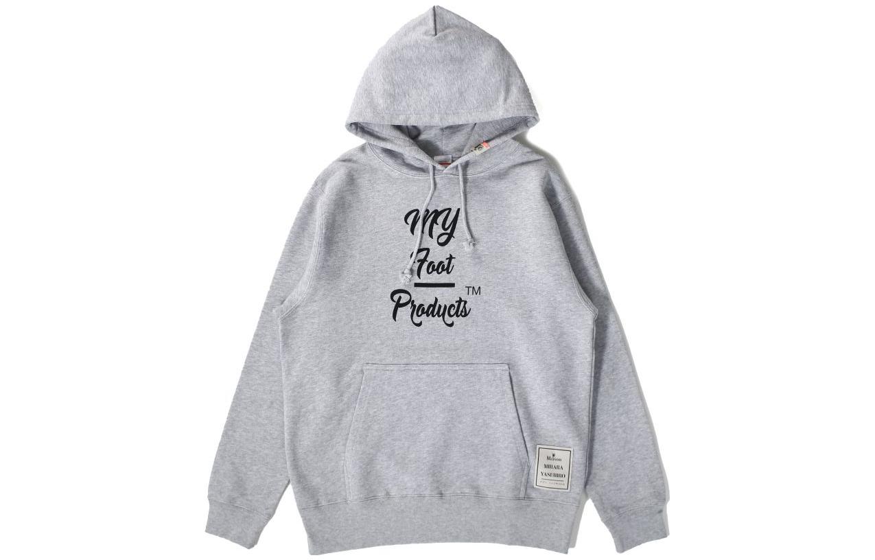 Maison Mihara Yasuhiro Mihara Yasuhiro FW23 Letter Print Hoodie Grey A12HD671-GRAY