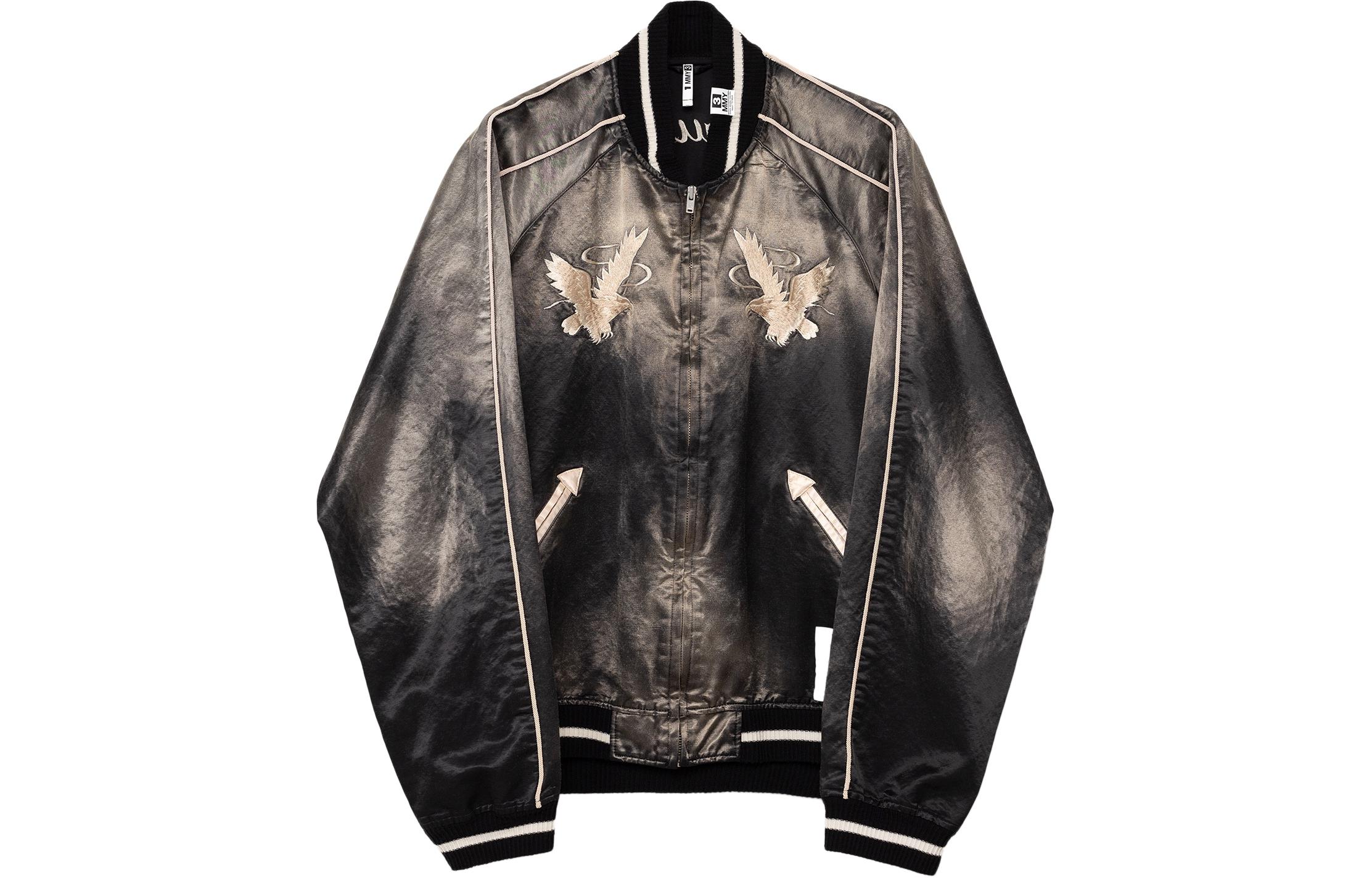 Maison Mihara Yasuhiro Mihara Yasuhiro Graphic Print Zip-Up Jacket Black (). J12BL041-BLACK 圖 2