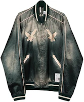 Maison Mihara Yasuhiro Mihara Yasuhiro Green Souvenir Embroidered Loose Fit Jacket for Men J12BL041-GREEN Maison Mihara Yasuhiro Mihara Yasuhiro Green Souvenir Embroidered Loose Fit Jacket for Men J12BL041-GREEN