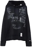 Maison Mihara Yasuhiro Mihara Yasuhiro Hand-Drawn Logo Hoodie Black Floral Sweatshirt J12HD522-BLACK Maison Mihara Yasuhiro Mihara Yasuhiro Hand-Drawn Logo Hoodie Black Floral Sweatshirt J12HD522-BLACK