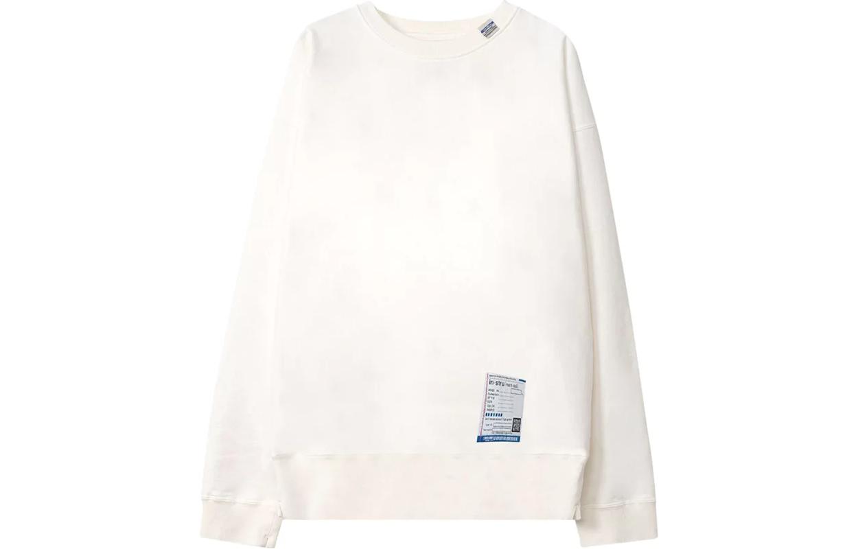 Maison Mihara Yasuhiro Mihara Yasuhiro Letter Print Blue Pullover Hoodie Long Sleeve C10HD501-NAVY