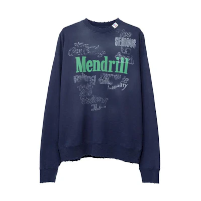 Maison Mihara Yasuhiro Mihara Yasuhiro Letter Print Oversized Hoodie Black C10HD501-BLACK